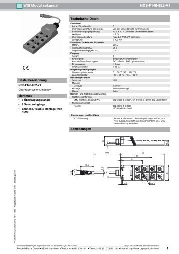 1 WIS Modul sekundär NDS-F146-8E2-V1 - Pepperl+Fuchs