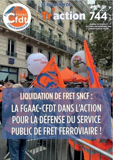 Bulletin de traction FGAAC-CFDT n°744 septembre 2024