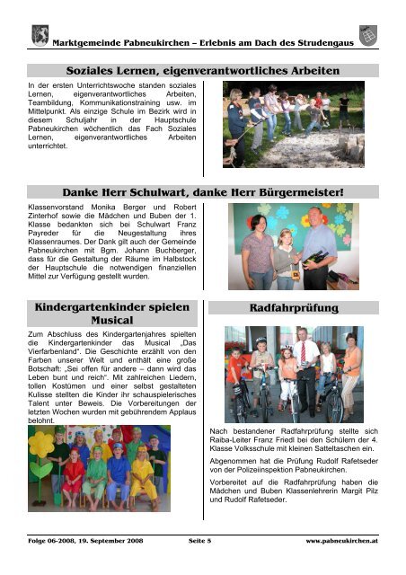 Bürgermeisterbrief September 2008 (1,36 MB) - Pabneukirchen