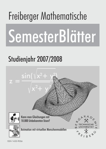 Freiberger Mathematische - Fakultät für Mathematik und Informatik ...