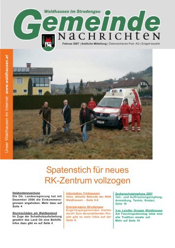 Informationsveranstaltung - Marktgemeinde Waldhausen im ...