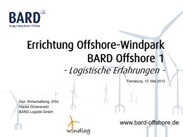 Errichtung Offshore-Windpark BARD Offshore 1