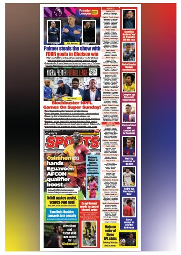 COMPLETE SPORTS - SUNDAY, SEPT 29, 2024