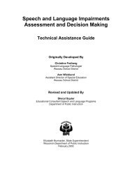 Speech and Language Impairments Assessment and Decision Making