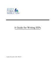 Guide for Writing IEPs - The Special Education Team - Wisconsin.gov