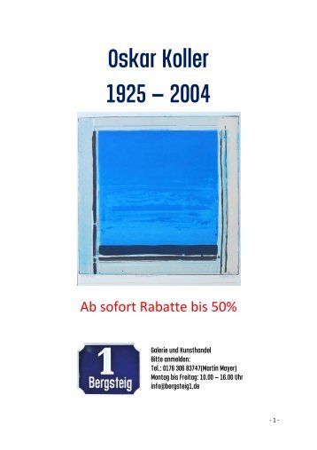 Oskar Koller Lithographien, Aquarelle