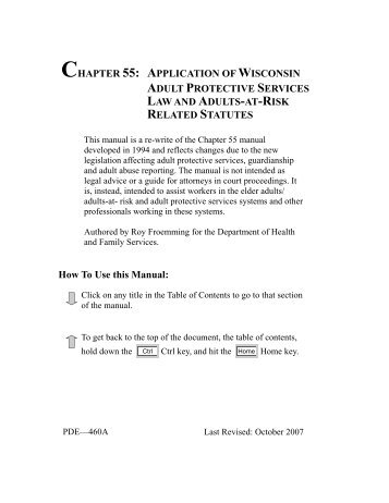 chapter 55: application of wisconsin adult protective services law ...