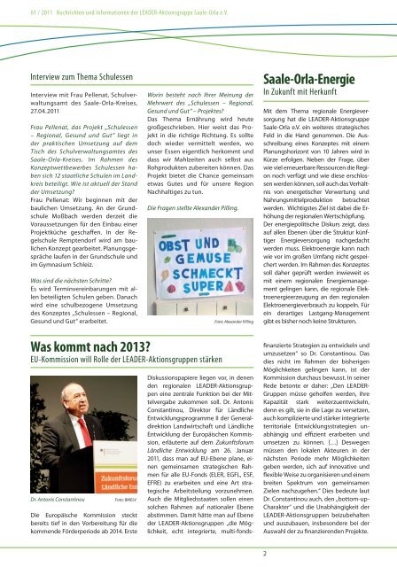 Mitteilungsblatt Saale-Orla 01/2011 (785 KB) - LEADER ...