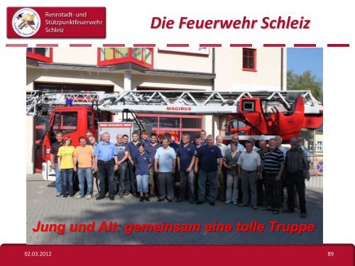 Jahresrückblick 2011 - Freiwillige Feuerwehr Schleiz