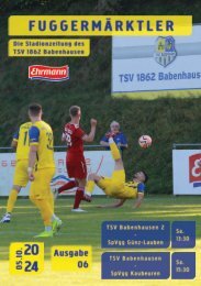 20241005 Fuggermärktler TSV 1862 Babenhausen – SpVgg Kaufbeuren