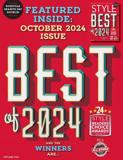 STYLE MAGAZINE - OCTOBER 2024 - READERS CHOICE AWARD WINNERS - ALL-STARS - ROSEVILLE GRANITE BAY ROCKLIN ONLY
