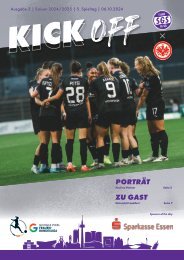 Kick Off (3) SGS Essen gegen Eintracht Frankfurt