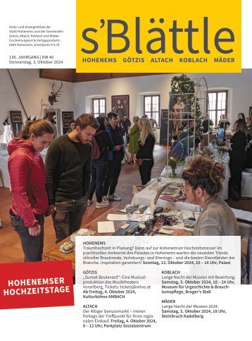 s'Blättle Nr. 40 - Do, 3. Oktober 2024