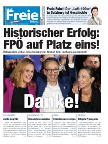 Historischer Erfolg: FPÖ auf Platz eins!