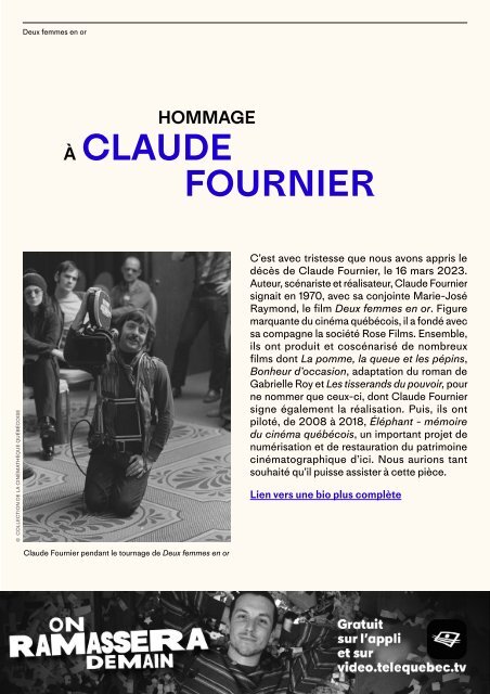 Programme * Deux femmes en or