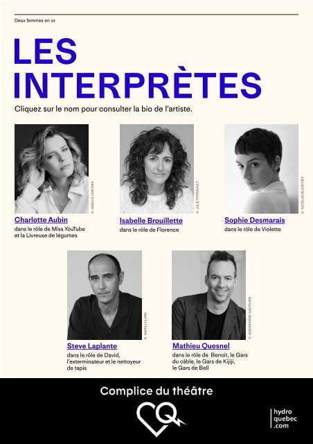 Programme * Deux femmes en or