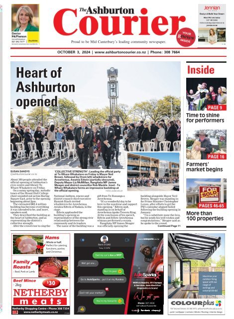 Ashburton Courier: October 03, 2024