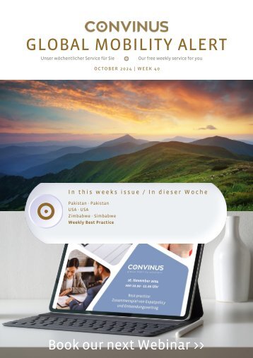 CONVINUS Global Mobility Alert - Week 40.2024