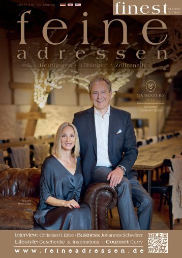 »feine adressen – finest« – Edition Reutlingen/Tübingen/Zollernalb III/2024