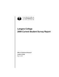 Langara College 2009 Current Student Survey Report