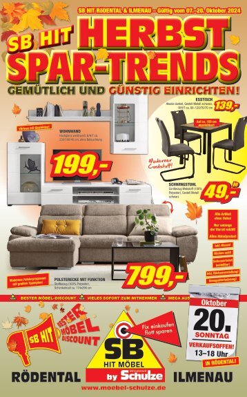 SB HIT MÖBEL Herbst-Spar-Trends 2024