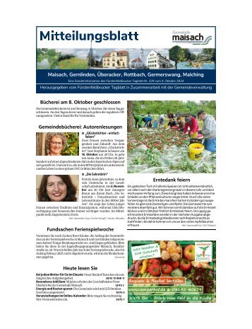Mitteilungsblatt Maisach | Oktober 2024