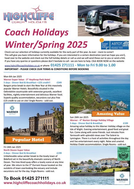Holidays 2025 - Winter