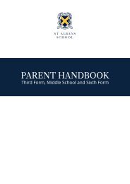 Parent Handbook Third, Middle School and Sixth Form 