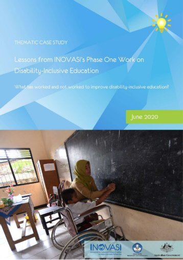 Thematic Case Study: Lessons INOVASI's Phase1 Work Disability Inclusive Education