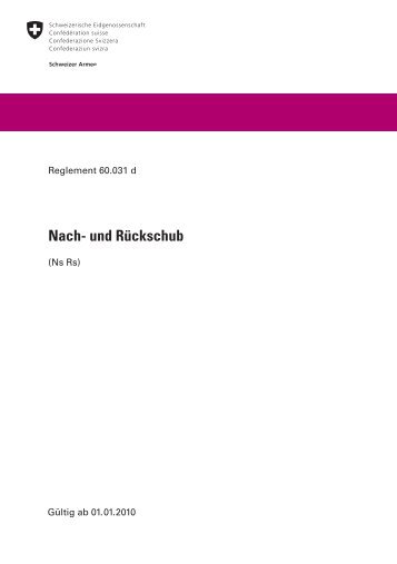 Reglement «Nach- und Rückschub - Logistikbasis der Armee LBA ...