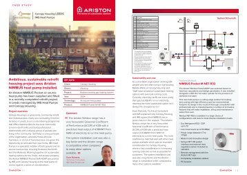 Ariston Case Study - NIMBUS Heat Pump - CANOPY HOUSING - IMS - LEEDS
