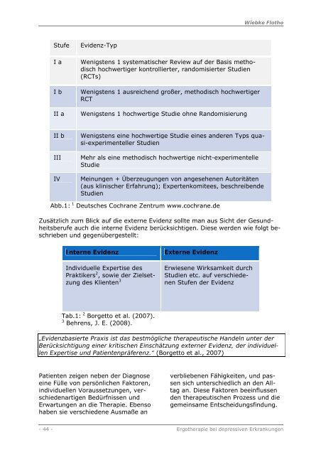 Ergotherapie bei depressiven Erkrankungen - Landschaftsverband ...