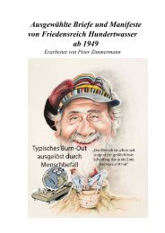 Hundertwasser Briefe und Manifeste ab 1949 