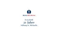 20 Jahre Stiftung St. Michaelis – Festschrift zum Jubiläum 2022