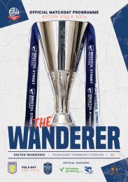 Bolton Wanderers vs Aston Villa U21s