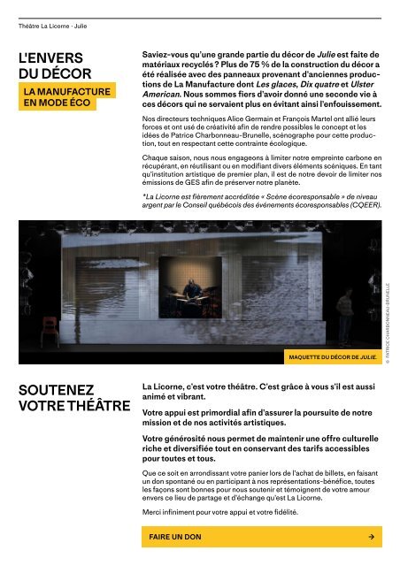 Julie - Programme de soirée