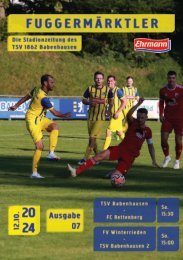 20241012 Fuggermärktler TSV 1862 Babenhausen – FC Rettenberg