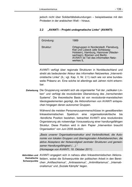 Verfassungsschutzbericht 2011 - Bundesamt für Verfassungsschutz