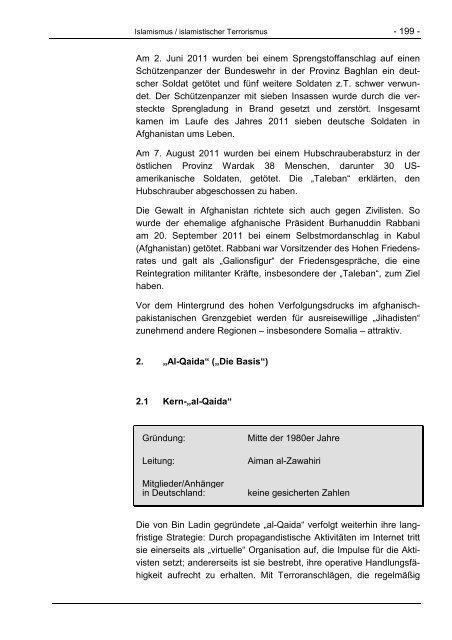 Verfassungsschutzbericht 2011 - Bundesamt für Verfassungsschutz