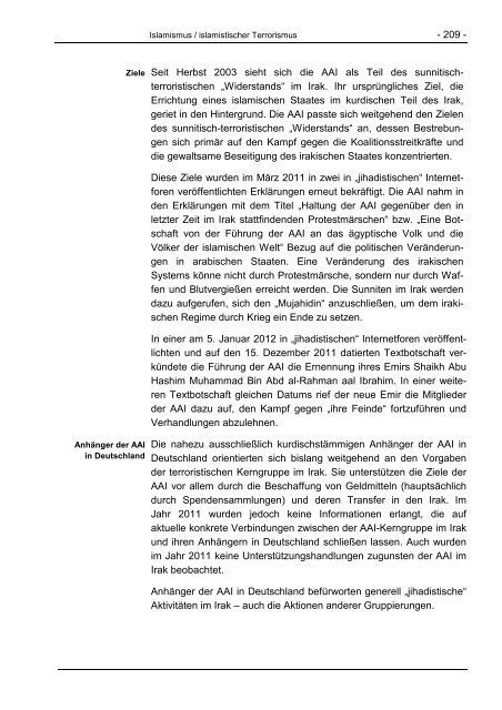 Verfassungsschutzbericht 2011 - Bundesamt für Verfassungsschutz