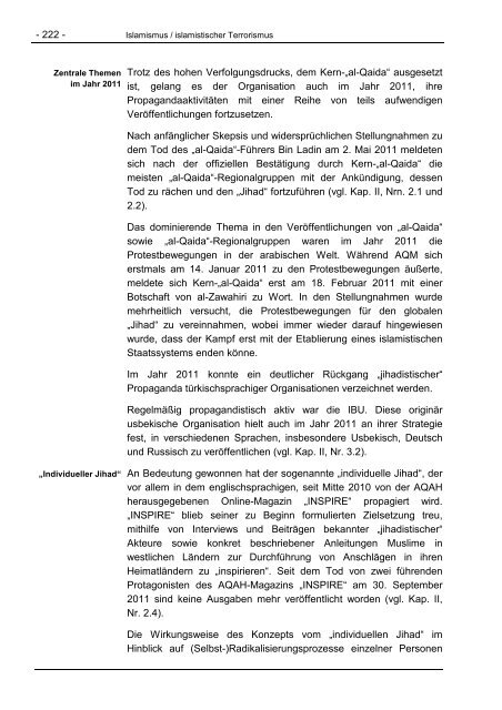 Verfassungsschutzbericht 2011 - Bundesamt für Verfassungsschutz