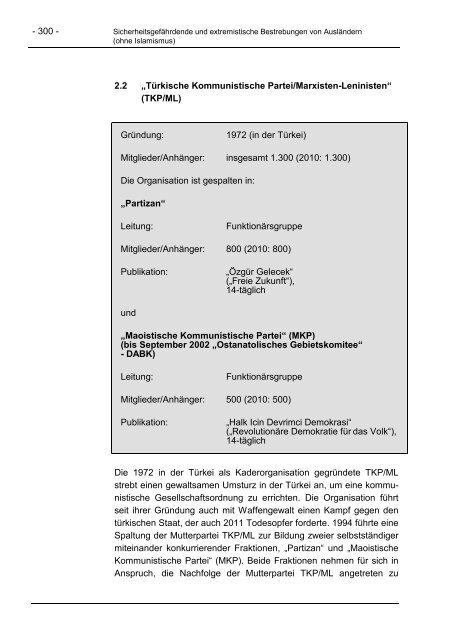 Verfassungsschutzbericht 2011 - Bundesamt für Verfassungsschutz