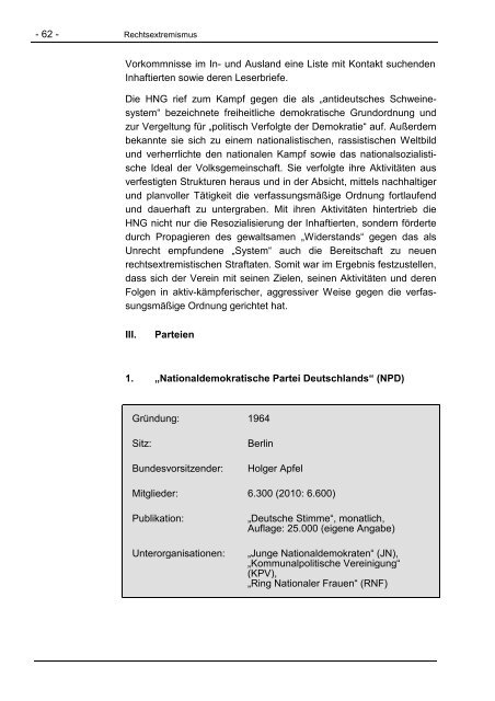 Verfassungsschutzbericht 2011 - Bundesamt für Verfassungsschutz