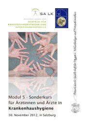 Modul 5 - Sonderkurs für Ärztinnen und Ärzte in Krankenhaushygiene