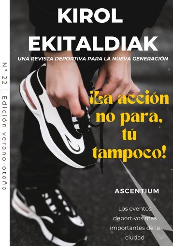 Portada De Revista Deporte Minimalista Blanco y Negro
