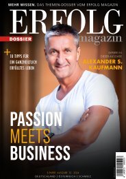 ERFOLG Magazin Dossier 32: Passion meets Business