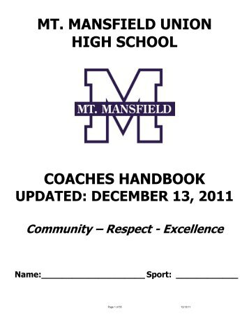 available at mmu coaches website - Mount Mansfield Union High ...