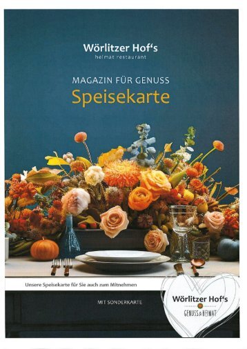 Mittagskarte ab Oktober 2024
