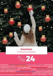Kaarinan kulttuuri ja kirjastot - tapahtumaesite marras-joulukuu 2024