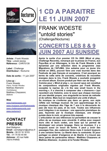 biographie de frank woeste - AFIJMA